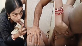 Desi Horny Wife Fucking in the Bathroom